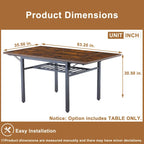 Contemporary Industrial 63.2" Extendable Dining Table with Drop Leaf, Accommodates 6 - image 19