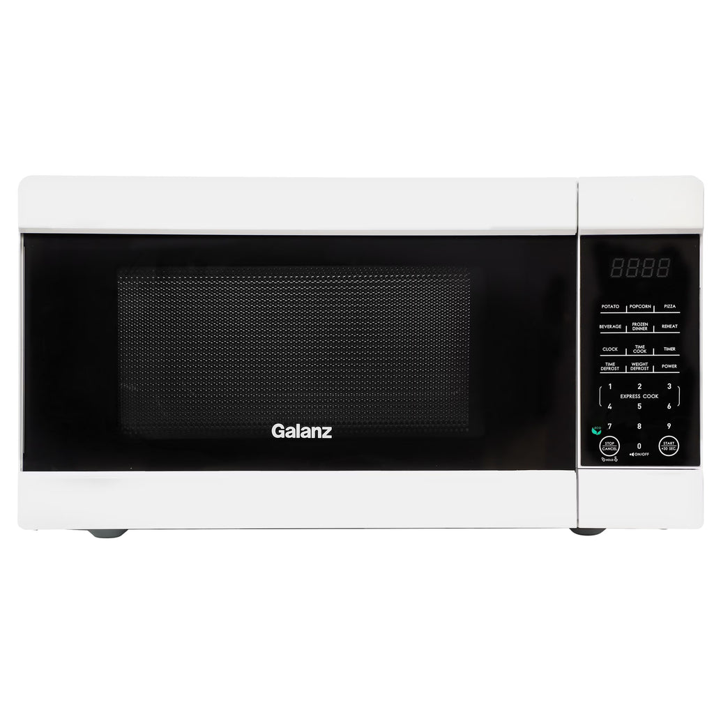 Galanz 1.1 cu ft 1000W Countertop Microwave Oven in White with One Touch Express Cooking - image 1