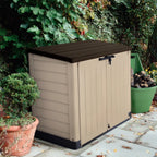 Keter Store It Out MAX Horizontal Durable Resin Outdoor Storage Shed With Heavy Duty Floor and Locking Latch and Double Doors, Beige - image 9