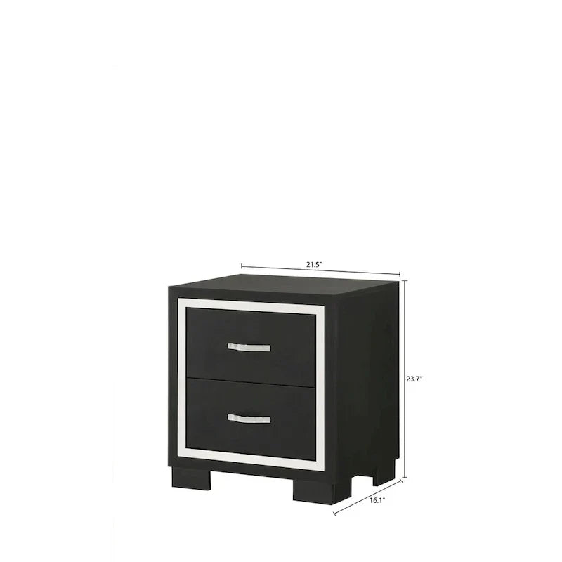 Pedro 6-Piece Black Velvet Upholstered Bedroom Collection - image 11