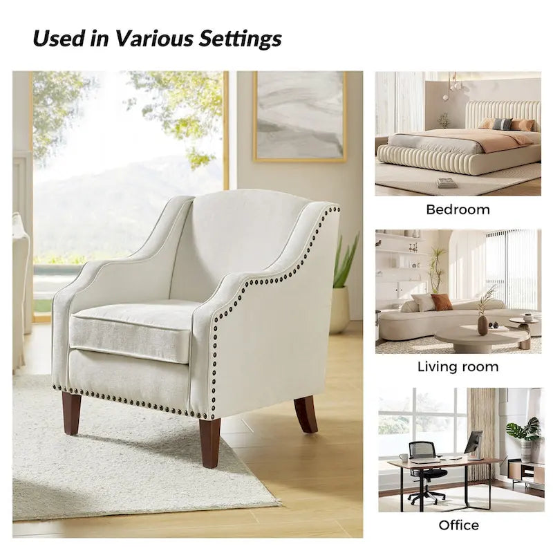 Set of 2 Lucretius Armchairs with Nailhead Trim by HULALA HOME - image 20