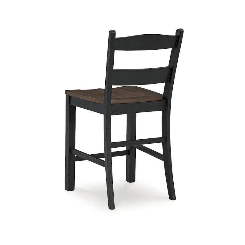 Signature Design by Ashley Valebeck Black and Brown Counter Height Barstool - Dimensions: 20W x 22D x 39H - image 6