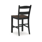 Signature Design by Ashley Valebeck Black and Brown Counter Height Barstool - Dimensions: 20W x 22D x 39H - image 6