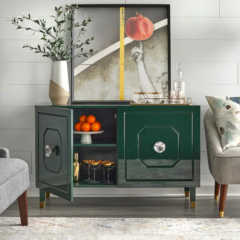 angelo:HOME Jaslene Glossy Glam Media Buffet Cabinet - image 8