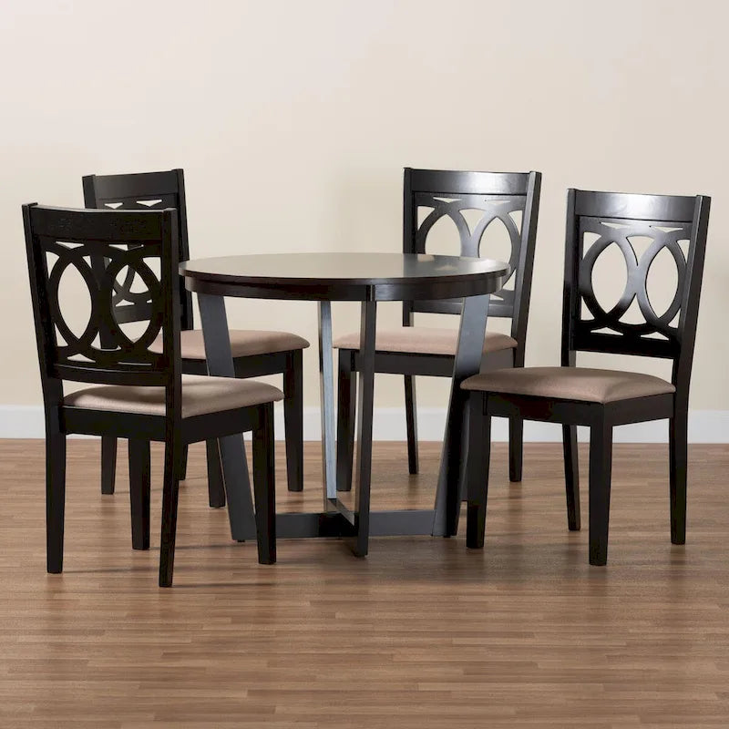 Kara Contemporary 5-Piece Wooden Dining Set - image 12