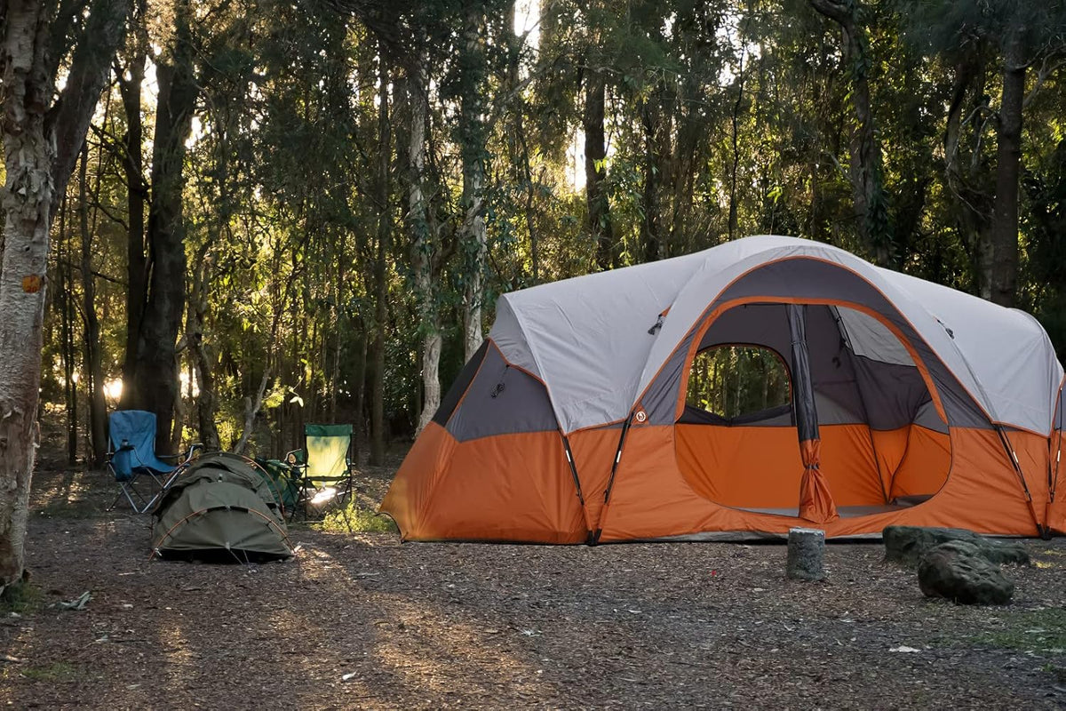 UNP Camping Tent 10-Person-Family Tents, Parties, Music Festival Tent, Big, Easy Up, 5 Large Mesh Windows, Double Layer, 2 Room, Waterproof, Weather Resistant, 18ft x 9ft x78in - image 36