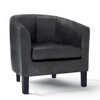 Modern Tub Accent Chair with Upholstered Seat and Wooden Legs - image 39
