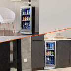 24'' Wine Cooler Refrigerator - 46 Bottle Wine Fridge Dual Zone with Modern Touch Intelligent Digital 40°-65°F Low Noise, Built in or Freestanding Wine Cooler for Home and Kitchen - image 18