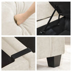 Versatile Chenille Storage Loveseat Sofa - image 10