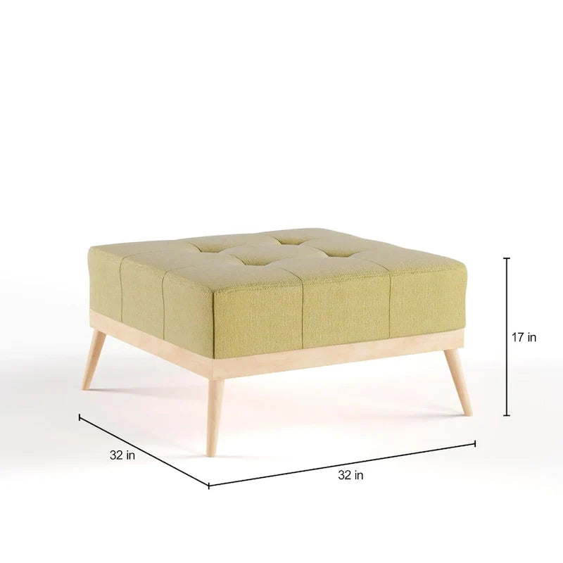 Christopher Knight Home Carson Lund Mid-Century Tufted Fabric Square Ottoman - image 1