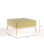 Christopher Knight Home Carson Lund Mid-Century Tufted Fabric Square Ottoman - image 1