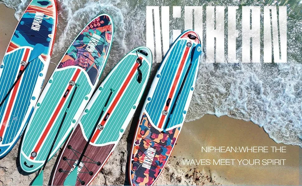 Niphean Inflatable Stand Up Paddle Board with SUP Accessories - image 2