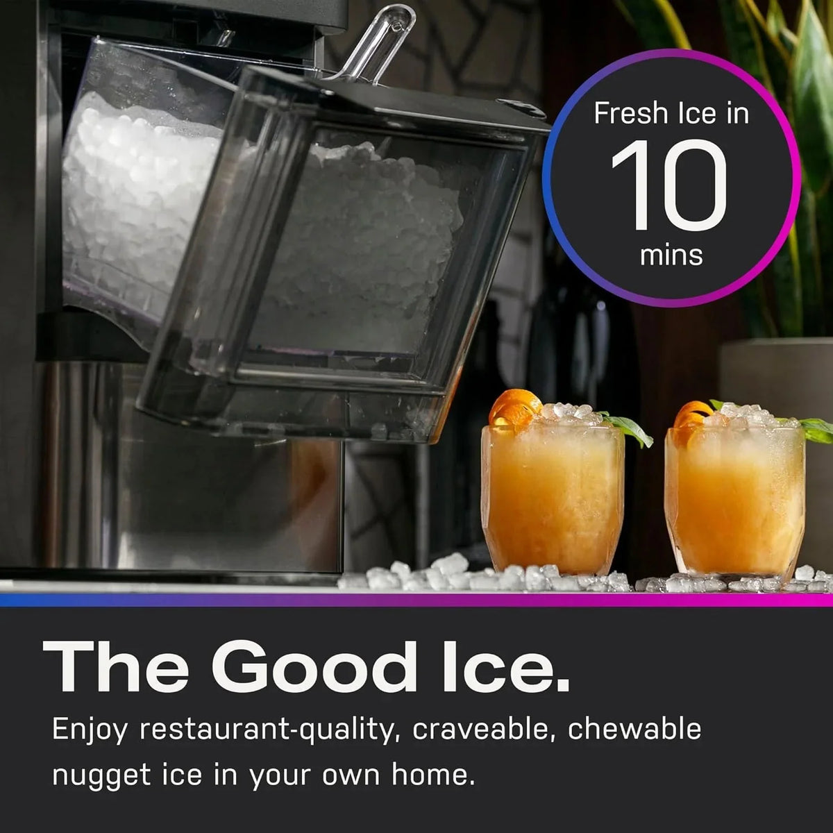 GE Profile Opal 2.0 with 0.75 Gallon Tank, Chewable Crunchable Countertop Nugget Ice Maker, Scoop included, 38 lbs in 24 hours, Pellet Ice Machine with WiFi & Smart Connected, Stainless Steel - image 10