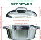 Cast Aluminum Dutch Oven - 8 Quart - Oval Dutch Oven Pot with Lid for Families and Parties - Lightweight Cajun Cookware with Ideal Heat Distribution - Oval Roaster Pan with Lid (13 Inch) - image 24