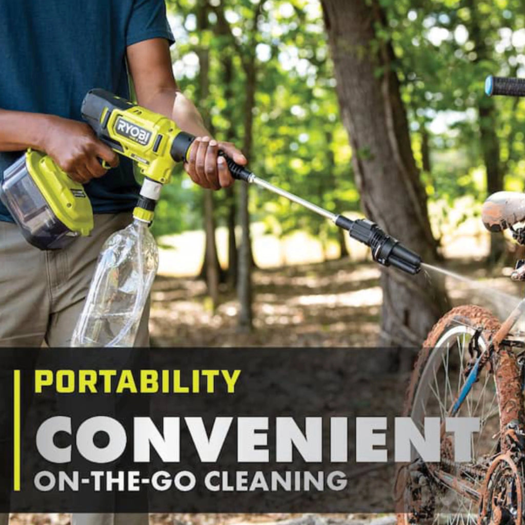 Ryobi ONE+ HP 600 PSI at 0.7 GPM 18V Cordless Electric Cold water Power Cleaner, 20 ft. Siphon Hose - image 3