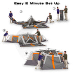 Ozark Trail 20' x 18' 12 - Person 3 - Room Instant Cabin Tent with Screen Room, 56.5 lb - image 8