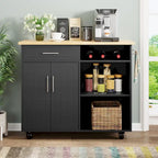 Futzca Kitchen Island Cart with Storage Cabinet and Drawers - Not Applicable - image 2