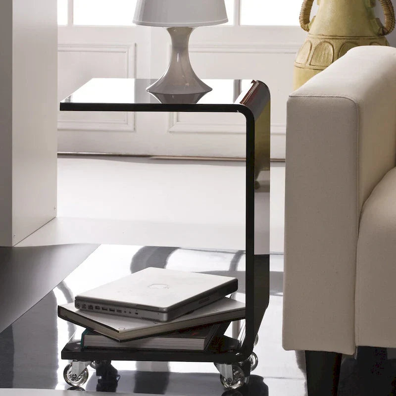 C-Shaped 100% Acrylic Accent Table for Indoor/Outdoor Use - image 5