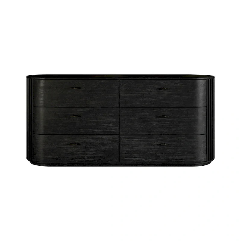 Modrest Fields Contemporary Black Acacia Chest of Drawers - image 1