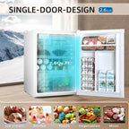 FREE VILLAGE 3.2 Cu.Ft. Mini Fridge with Freezer, Small Refrigerators with Adjustable Thermostat, Low Noise, Energy Saving, Compact Refrigerators for College Dorm, Office, Bedroom, Apartment, White - image 2