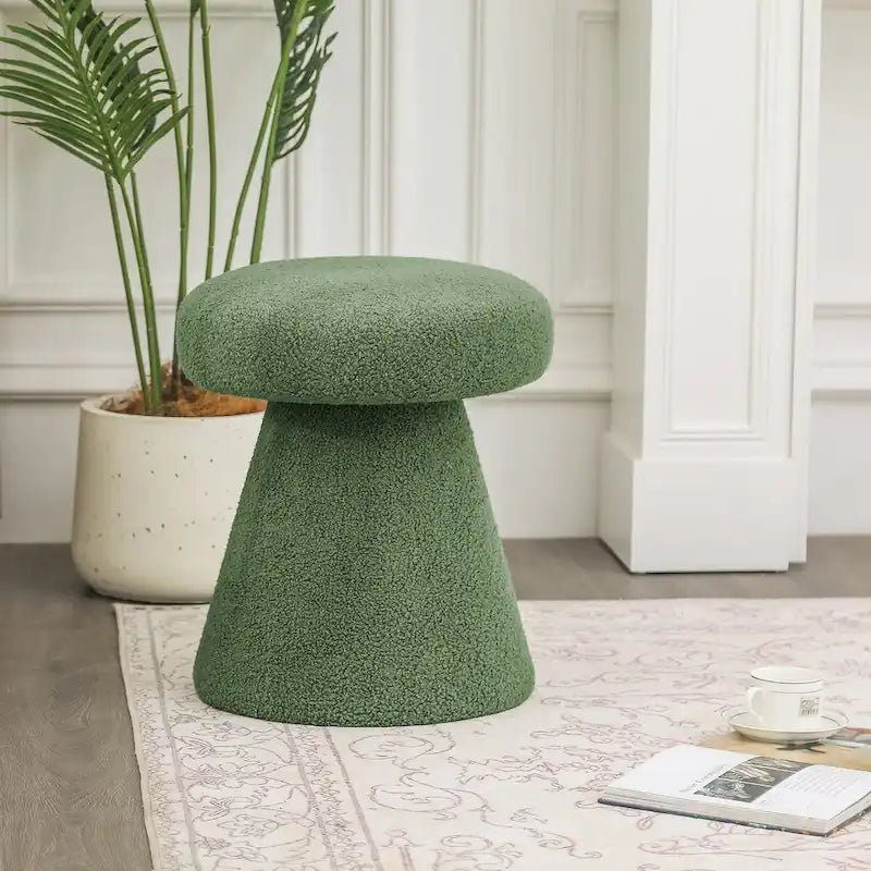 Adeco Large Soft Mushroom Ottoman - Versatile Foot Stool for Living Room and Bedroom - image 9