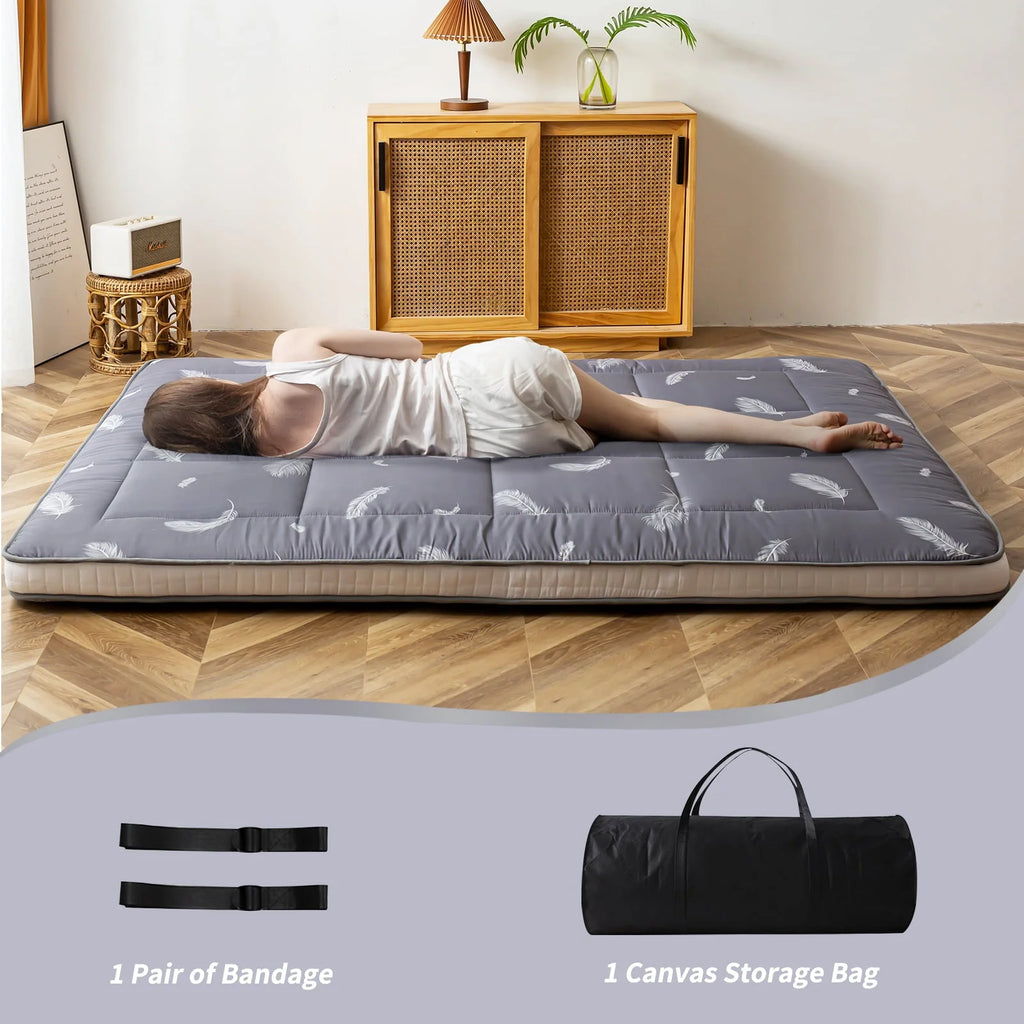 Maxyoyo Extra Thick Futon Floor Mattress, Padded Japanese Folding Roll Up Mattress Sleeping Pad, Foldable Camping Portable Mattress Shikibuton - image 6