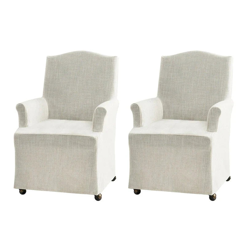 Set of 2 Alethea Upholstered Dining Chairs with Slipcovers and Solid Wood Legs by HULALA HOME - image 20