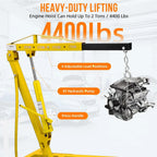 Joankaren 2 Ton Folding Hydraulic Engine Hoist, Heavy - Duty Engine Shop Crane Hoist Lift, Heavy Cherry Picker with 6 - image 6