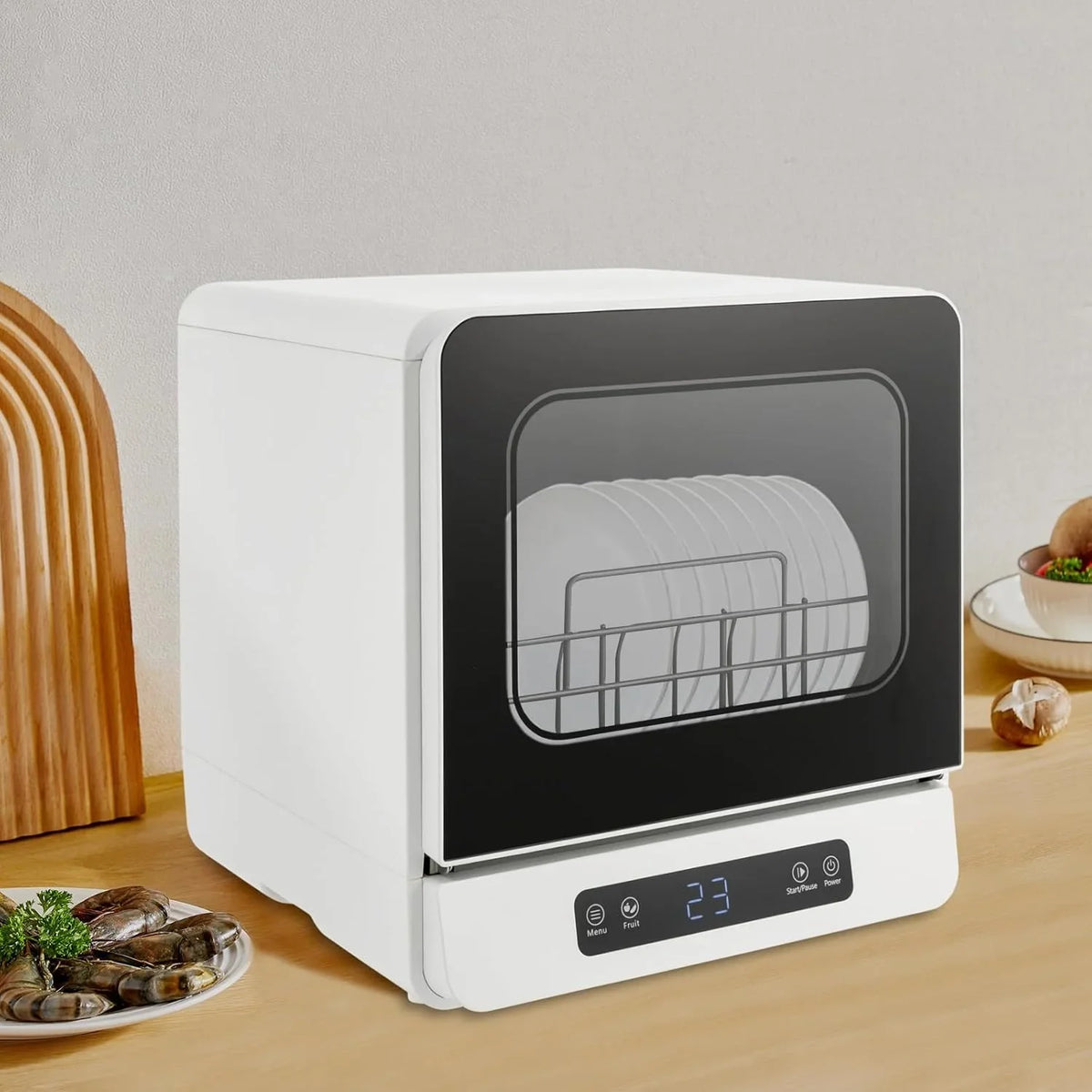 Countertop Dishwasher Compact Dishwasher, Mini Dishwasher with 4.8L Built-in Water Tank 110V Portable Dishwasher 5 Washing Programs 360- Dual Spray - image 2