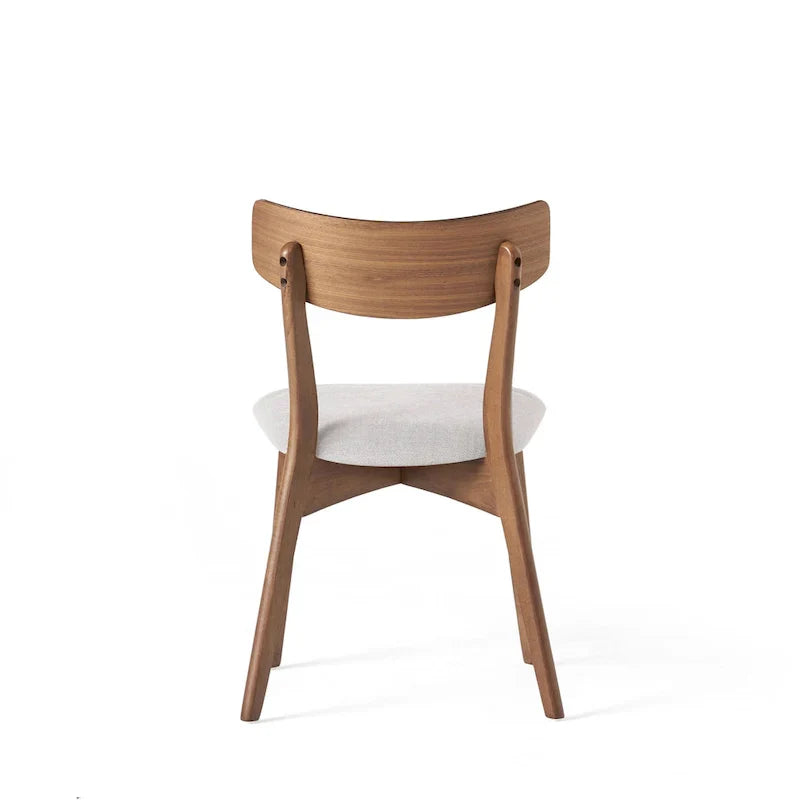 Pair of Light Beige Wooden Dining Chairs - Versatile Side Chairs for Office or Home - image 9