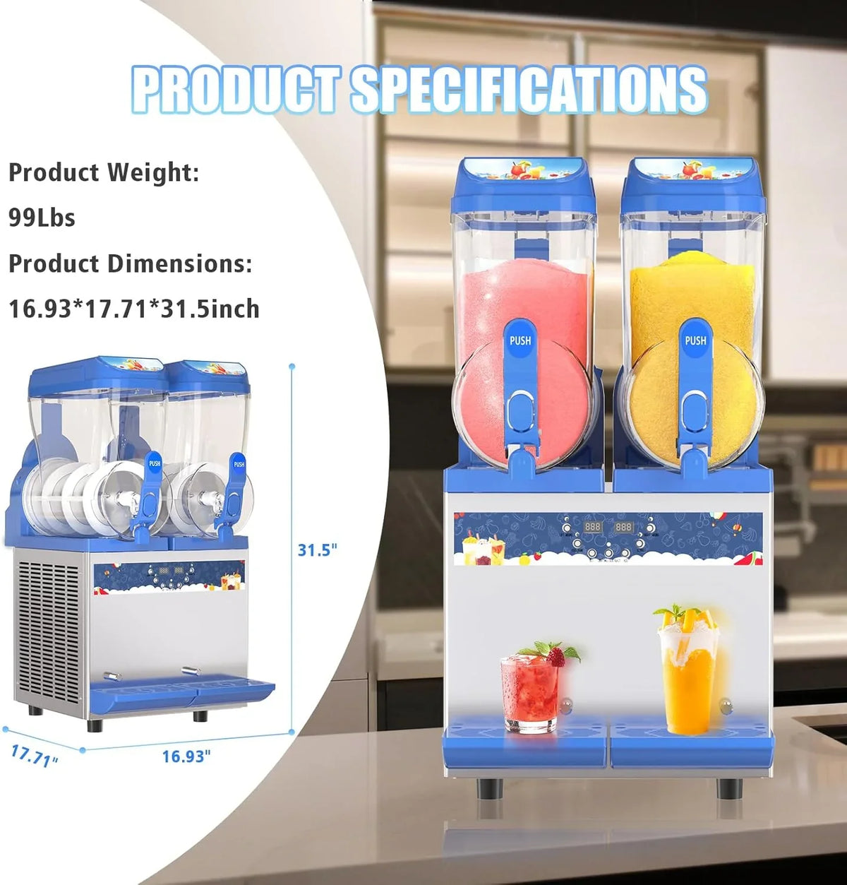 Commercial Slushy Machine - 1000W 30L Tanks Slush Maker Machine 304 Stainless Steel Commercial Margarita Machines Efficient Cooling the Ideal Slushie Maker for Bars Cafes Restaurants - image 11