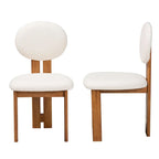 Kacela Contemporary Japandi Boucle Upholstered Wood Dining Chair Set - 2 Pieces - image 6