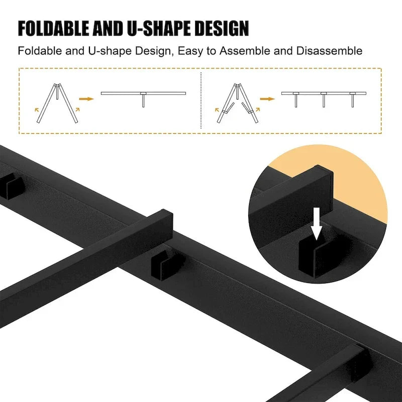 Futzca Bed Frame Featuring Headboard and Footboard - image 9