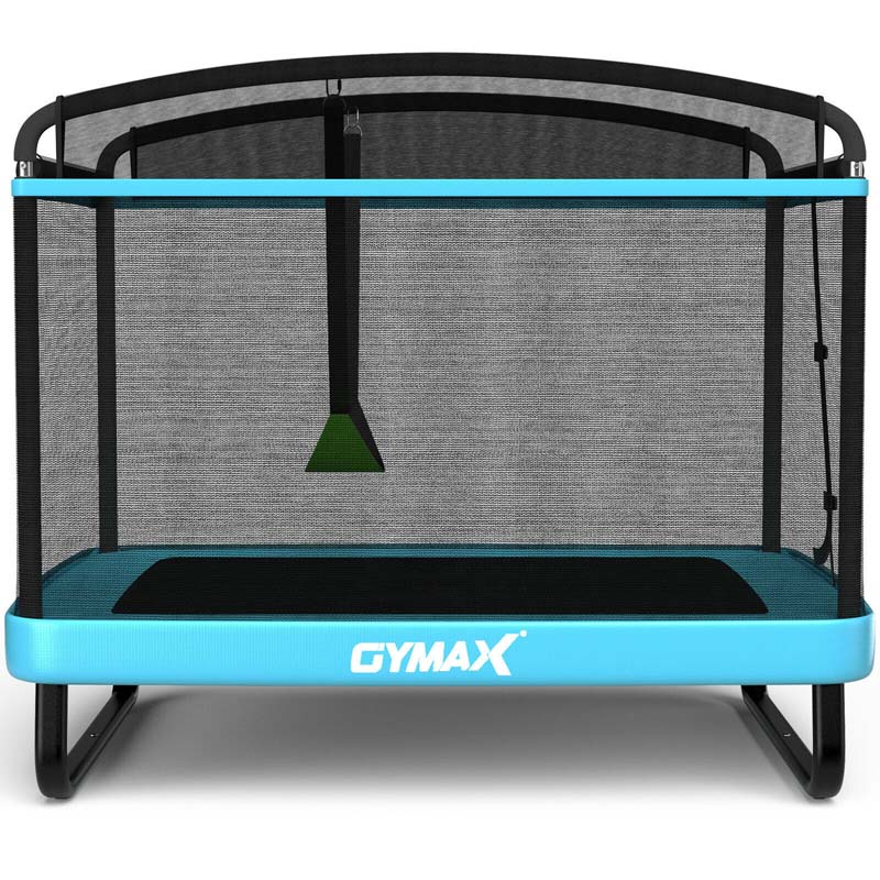 6 FT Kids Trampoline with Swing & Safety Fence, ASTM Approved Toddler Rectangle Trampoline for 3-8 Year Old - image 15