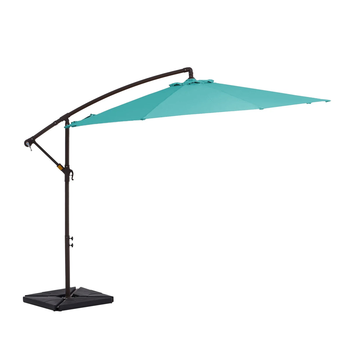 JUSTLET 10ft Heavy Duty Patio Hanging Offset Cantilever Patio Umbrella W/ 4-Piece Base Included Included, Beige - image 50