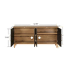 Large Floral Carved Storage Cabinet - Sideboard Buffet - image 12