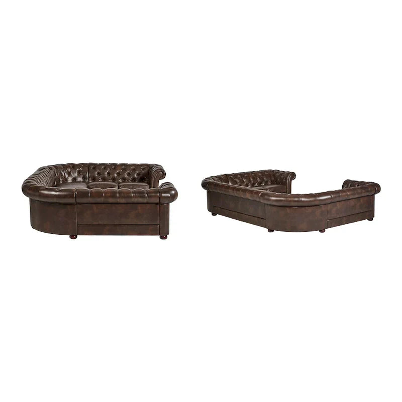 Gdansk 9-Person U-Shaped Chesterfield Sectional Sofa - image 3