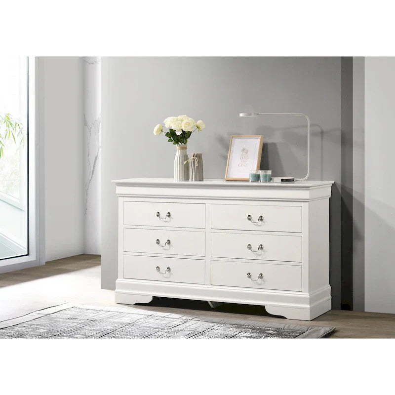 Louis Philippe 6-Drawer Dresser for Bedroom - image 11
