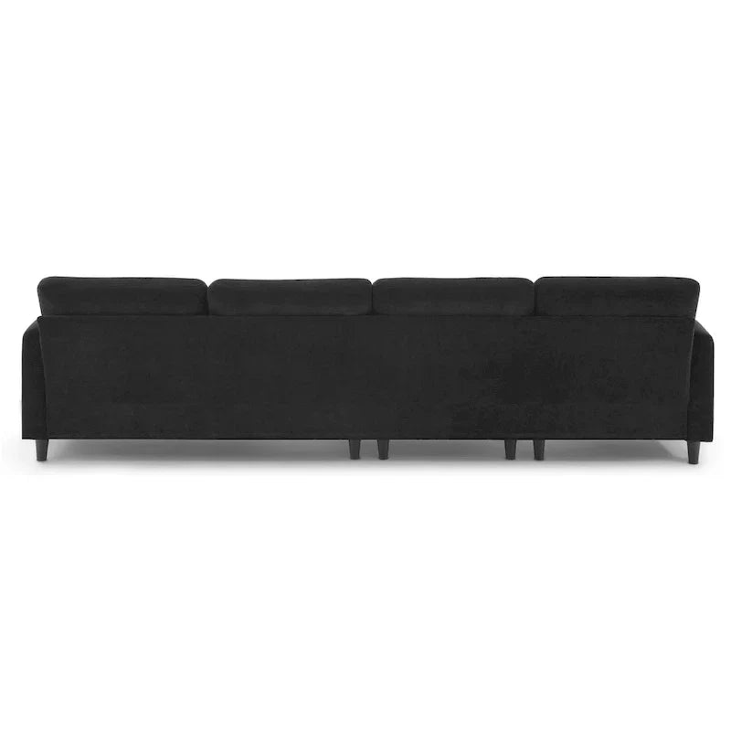 110-Inch L-Shaped 5-Seater Sectional Sofa with Removable Ottoman, Cloud Chenille Fabric, and 5 Cushions - image 36