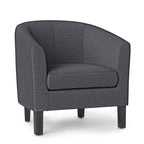 Modern Tub Accent Chair with Upholstered Seat and Wooden Legs - image 21