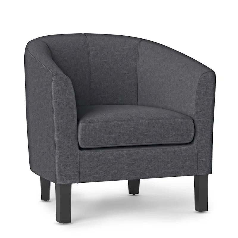 Modern Tub Accent Chair with Upholstered Seat and Wooden Legs - image 21