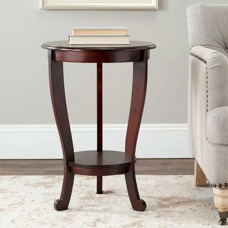 SAFAVIEH Carlotta Grey Pedestal Side Table - Dimensions: 18.1" W x 18.1" D x 26" H - image 7