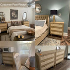 Modern Boho 3-Drawer Rattan Dresser - Stylish Chest of Drawers with Ample Storage for Your Bedroom - image 4