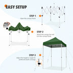 EAGLE PEAK 5x5 Pop up Canopy Tent Instant Outdoor Canopy Easy Set - up Straight Leg Folding Shelter（blue） - image 96