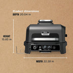 7-in-1 Grill & Smoker with Thermometer, Air Fryer, BBQ, Bake, Roast, Broil - Portable Electric Outdoor Grill, Grey - image 18
