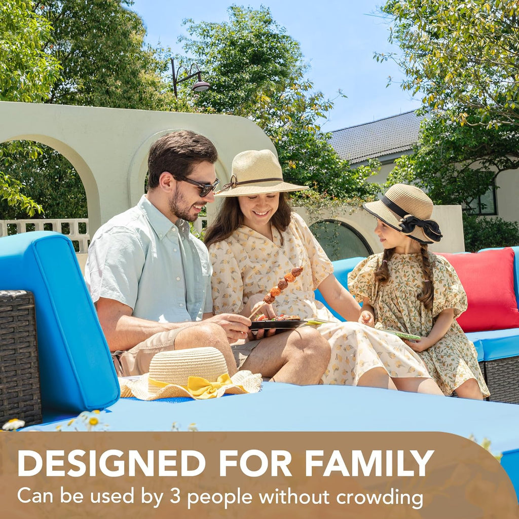 Devoko 5 Pieces Patio Furniture Sets All Weather Outdoor Sectional Patio Sofa Manual Weaving Wicker Rattan Patio Seating Sofas with Cushion and Glass Table(Beige) - image 41