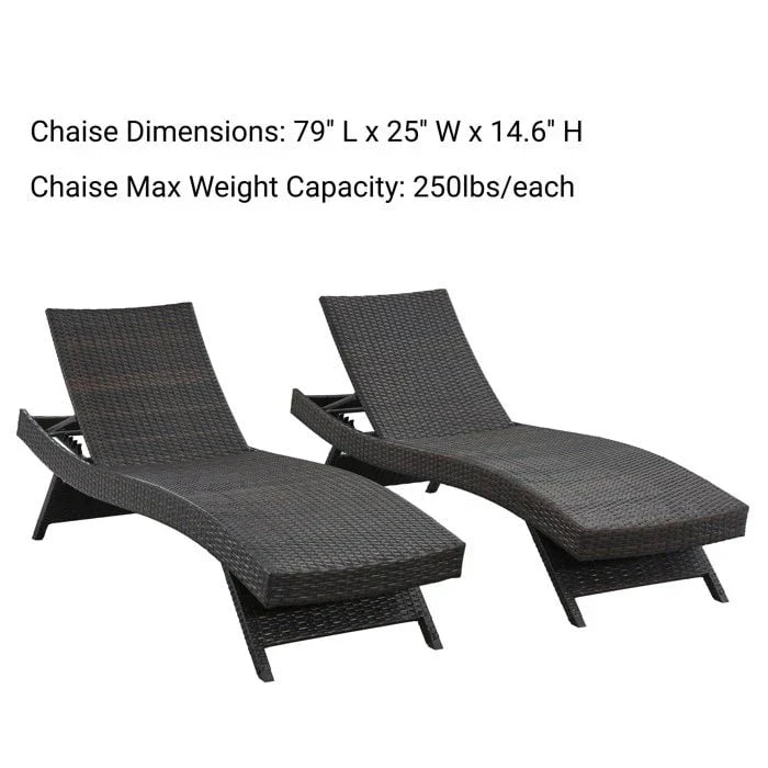 All Weather Wicker Chaise Lounge - Set of 2 - image 14