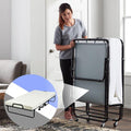 BEST Heavy Duty 640LBS Rollaway Folding Bed With Memory Foam Mattress - image 1