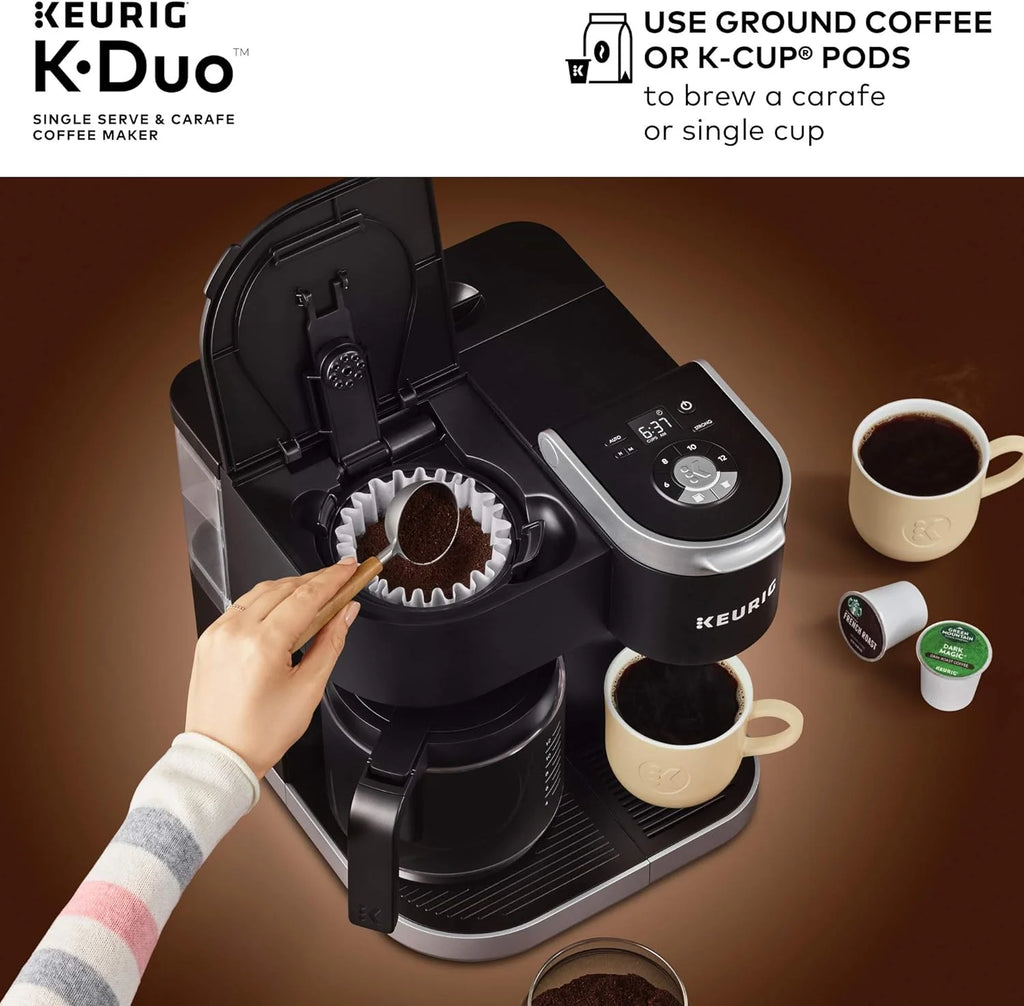 Duo Single Serve K-Cup Pod & Carafe Coffee Maker, Black - image 2