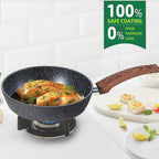 Kitchen Academy Induction Cookware Sets - 12 Piece Green Cooking Pan Set, Granite Nonstick Pots and Pans Set - image 7